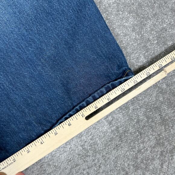 Levi's 569 Strauss Y2K Loose Baggy Size 38 Dark Wash Denim Jean Jorts Shorts - Picture 6 of 6